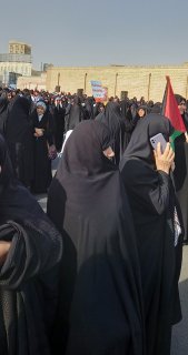 حضور اساتید و طلاب در تجمع مردمی در حمایت از کودکان مظلوم غزه
